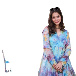 Robe de mariée longue Anarkali en faux georgette à imprimé numérique pour femmes, avec un dupatta lourd, style ethnique indien Salwar - Product Image 1