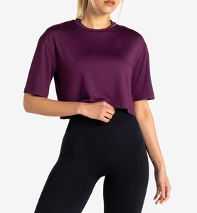 Camiseta de Cuello Redondo Ajustada para Mujer con Logotipo Personalizado, Camiseta Informal de Manga Corta de Color Sólido para Verano, para Chicas y Damas - Product Image 1