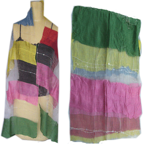 Écharpe en soie transparente de bonne qualité, légère et luxueuse pour la mode estivale des femmes tendances, longue écharpe transparente - Product Image 2