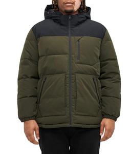 <b>Mens</b> Winter <b>Hooded</b> Quilted Puffer <b>Jacket</b> Warm <b>Padded</b> Insulated Breathable Water Resistant Windproof Nylon Zip Front Casual - Product Image 1