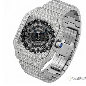 Montre mécanique de luxe Rolax pour femme, en alliage, style hip-hop glacé, avec cristaux de moissanite et diamants, design antique et tendance, qualité supérieure - Product Image 1