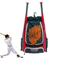 Sac à dos de baseball personnalisé grande capacité avec compartiment à chaussures, sac de baseball cadeau pour adultes avec crochet de fixation, capacité de 4 bâtons de tee-ball, fabricant