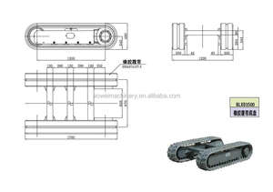 מסלול גומי קטן מתחת לחפירה מיני מחפרים למכירה שלדת גומי סין במחיר נמוך - Product Image 2