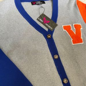 Custom OEM & ODM Casual Knit <b>Cardigan</b> <b>Sweater</b> Long Sleeve Collegiate Varsity with Striped Pattern for Winter university <b>Cardigan</b> - Product Image 6