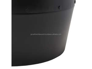 Taburete Moderno de Metal Negro con Detalles de Tambor y Mesa de Centro Redonda Decorativa - Estructura de Madera de Mango para Sala de Estar, Dormitorio, Comedor, Decoración del Hogar - Product Image 2