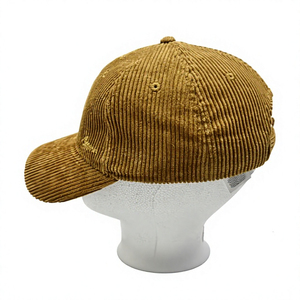 Gorra de Béisbol Unisex de Pana, Ajustable, Informal, para Adultos, Color Amarillo Mostaza, 100% Algodón, Estilo Primavera-Otoño - Product Image 2