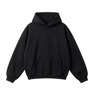 Custom Pullover Sweatshirts Relaxed Fit Cotton Fleece <b>Hoodies</b> with Double <b>Stitched</b> Seams for Retail Brands - Product Image 1