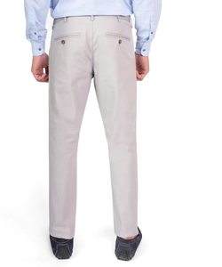 Pantalones Chinos de Algodón Gris Claro para Hombre, Corte Recto, Cintura Media, Estilo Casual de Verano, Cierre de Botones, Frente Plano, Tela Oxford - Product Image 1