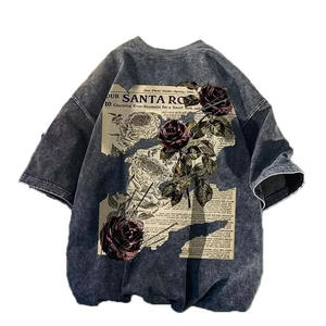 T-shirt classique à imprimé de personnage sur coton surdimensionné à manches longues, style streetwear décontracté - Product Image 4