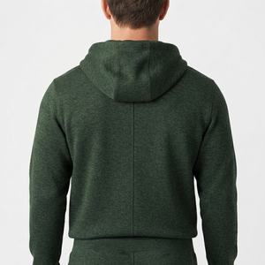 Oem Custom Logo Pullover Slim Fit Jogger Pants Zipper Hoodie Set Premium Cotton Fleece Breathable Eco-friendly Tracksuits Men - Product Image 4