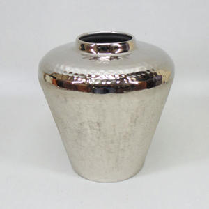 Vase à fleurs en verre gaufré Art Déco de luxe, centre de table décoratif pour table à manger, décoration de mariage, Diwali - Product Image 5