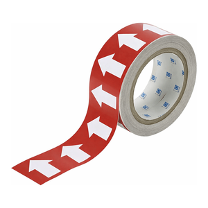 Ruban de marquage de tuyaux résistant aux produits chimiques Brady avec flèches, identification flexible des tuyaux intérieurs/extérieurs - Product Image 1