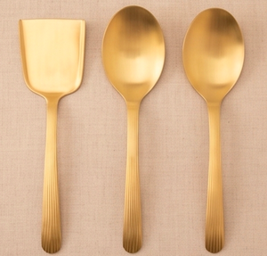 Elegant Gold Rice Serving Spoons Premium Matte Gold PVD Finished Rice Lifter For Kitchen Dining Table Wedding And Restaurant - Product Image 1