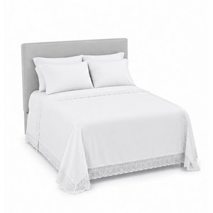 Plain White <b>Bed</b> Sheet Simple Modern Bedding Set With Soft Fabric And Matching <b>Pillow</b> Covers For Everyday Comfort - Product Image 3