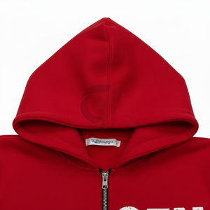 Sudadera con capucha OEM para hombre, con cremallera, estampada, 100% algodón, forro polar, cómoda, estilo urbano, lavado ácido 2026 - Product Image 2