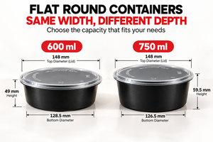 Boîte alimentaire ronde en PP 750ml, qualité alimentaire, sans BPA, compatible micro-ondes, pour currys, riz, plats à emporter, livraison de repas, préparation de repas - Product Image 5