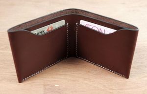 กระเป๋าใส่บัตรธุรกิจและเงินสดหนังแท้แบบพกพาสะดวกพร้อมซิปปิด - Product Image 3