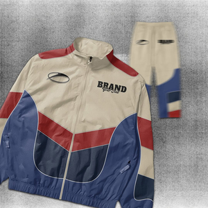 Factory Manufacture Custom Made Design And Logo <b>Wind</b> <b>Breaker</b> Pattern Tracksuit Wholesale High Quality Nylon Polyester Tracksuit - Product Image 2