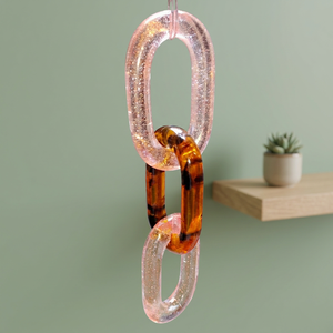 Resin Eco-Friendly Hand Modeled Customized Chain Links Traditional Rainbow Wall Hanging Curtain Room Divider Decor House Store - Product Image 5