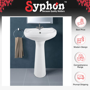 Le meilleur vendeur au monde propose un lavabo en céramique blanche de qualité standard au design attrayant avec piédestal au prix le plus bas - Product Image 2