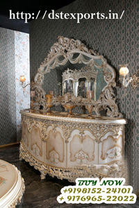 Rococo-Juego de comedor italiano de lujo, conjunto de muebles de comedor de alta gama, juego de comedor clásico tallado en platino - Product Image 6