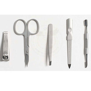 Juego de Herramientas de Manicura y Pedicura Profesional de Lujo de Acero Inoxidable y Cuero PU, Juego de 3 Piezas - Product Image 2