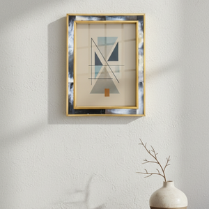 Cadre photo rectangulaire moderne en laiton avec incrustation de corne, écologique, pour affichage mural et sur table, décoration intérieure - Product Image 2