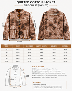 Chaqueta Acolchada Tie Dye para Mujer, Cuello Mandarín, Estampado de Leopardo, Prenda Exterior Vintage, 100% Poliéster, Bolsillos Acolchados, Largo Regular - Product Image 2