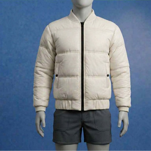 Blouson bomber streetwear personnalisé avec logo, léger, pour homme, hiver, doudoune matelassée - Product Image 3