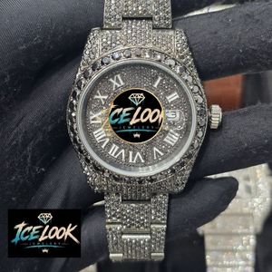 Reloj de Lujo para Mujer ICELook, Acero Inoxidable, Esfera de 40 mm, Cuarzo Analógico, Visualización de Fecha, Cristal de Zafiro, Bisel de 20 mm, Botón de Presión Oculto - Product Image 1