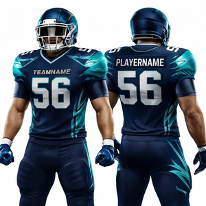 Meilleures ventes : Ensemble uniforme de football personnalisé avec nom du joueur, style américain, maillot et pantalon légers et respirants, tenue d'équipe par sublimation - Product Image 1