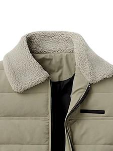 Custom <b>Men</b> <b>Winter</b> Puffer Jacket Sherpa Fleece Collar Quilted Padded Warm <b>Parka</b> Jacket Casual Slim Fit Thick Outdoor <b>Coat</b> <b>Men</b> - Product Image 3