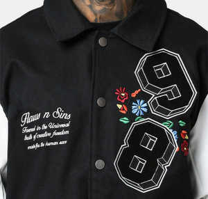Most Selling Article <b>Men</b> Wool Made Varsity <b>Jackets</b> OEM Service Custom Made Logo Design <b>Men's</b> Baseball <b>Jacket</b> In Low Price - Product Image 4