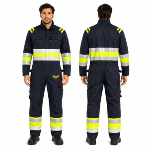 Overol de Trabajo Reflectante de Alta Visibilidad Personalizado, Traje de Seguridad Resistente a las Llamas, Ropa de Trabajo Protectora Industrial para Hombres y Mujeres - Product Image 3