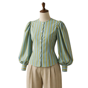 Nouvelle Arrivée Chemise Femme à Manches Longues Col Rabattu pour le Bureau, Blouse Décontractée en Coton Respirant et Écologique pour Femme - Product Image 4