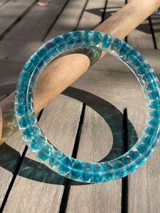 Custom Color <b>Crystal</b> Resin Geometric Polished Fashion Bangle <b>Bracelet</b> Handmade Transparent Wedding Jewelry - Product Image 3
