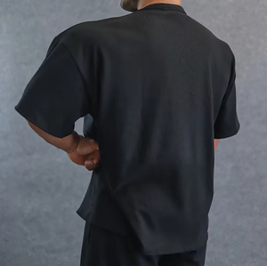 เสื้อยืดโอเวอร์ไซส์ทรงหลวม พลัสไซส์ เสื้อยืดสตรีทแวร์เปล่า 250gsm ผ้าฝ้าย 100% สำหรับผู้ชาย เสื้อยืดเปล่า - Product Image 6