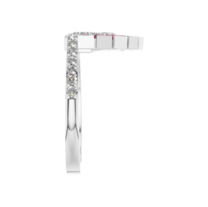 Anillo de Plata de Ley 925 con diamante de rubí natural Art Deco chapado en oro Blanco clásico IGI certificado cóctel regalo de fiesta de boda para - Product Image 2