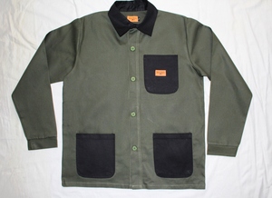 Toile en coton 100% lourd pour hommes, sur mesure |   Veste en twill de coton pour l'hiver, col rabattu, unisexe, rembourrée, boutonnée - Product Image 5