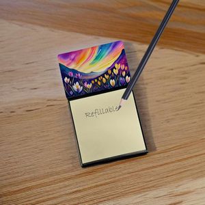 Bloc de notas autoadhesivo Bloc de notas Nuevo Crocus Color Dispensador recargable Tarjeta y soporte de notas Accesorios de escritorio en blanco - Product Image 2