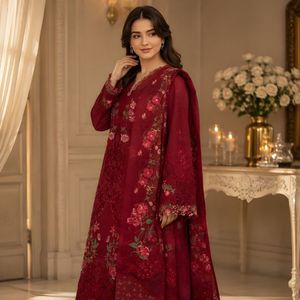 Ensemble haut et bas en lawn imprimé de luxe avec dupatta en coton pur, collection pakistanaise en lawn, vente en gros par Royal Export - Product Image 3