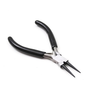 Pince à bec effilé mini portable de 4,5 pouces (120 mm) pour polissage fin, avec poignée en acier au carbone trempé rouge, dentelée, personnalisable OEM - Product Image 3