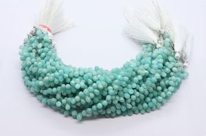 Perles de pierre précieuse en amazonite naturelle facettée en forme de goutte, 4x6 MM, perles en amazonite en forme de larme, perles en amazonite en forme de larme percées sur le côté, brin de perles en amazonite en forme de larme - Product Image 5