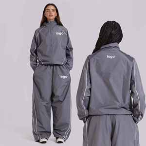 Women's Custom Velour <b>Tracksuit</b> Women Sporting Suits Casual Striped 2 Pieces Set Hoodies - Product Image 1
