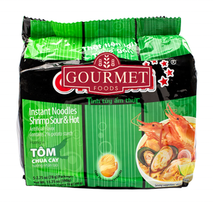 Omacheee 5 Star Hot Sour Shrimp 80g features chewy <b>noodles</b> with a spicy and tangy shrimp broth for a bold tasty meal - Product Image 2