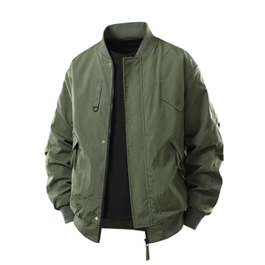 <b>Mens</b> <b>Lightweight</b> Casual Bomber <b>Jacket</b> With Zipper Closure Rib Knit Design And Soft Comfortable Fit For Streetwear And Daily Use - Product Image 3