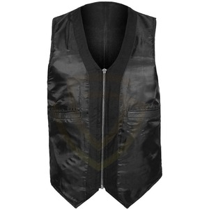 Chaleco de Cuero Transpirable de Invierno para Hombre, Chaleco de Cuero Personalizado con Cuello en V para Motocicleta - Product Image 1