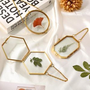 Home Decor Glass & Metal Hanging Picture <b>Frame</b> for Wall Decoration, with 2 Sides Glass Customized Photo <b>Frames</b> - Product Image 5