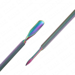Pousse-cuticules double extrémité en acier inoxydable Zullo Industries, 1 pièce, outil professionnel pour retirer les cuticules, manucure, pédicure - Product Image 5