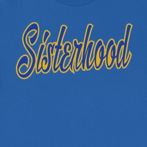 เสื้อยืด Sigma Gamma Rho สีน้ำเงินและสีทองสำหรับผู้หญิง เสื้อยืดชมรมพี่น้องกรีกแบบกำหนดเอง เสื้อยืดลำลองแขนสั้น ขายส่ง OEM ODM - Product Image 3